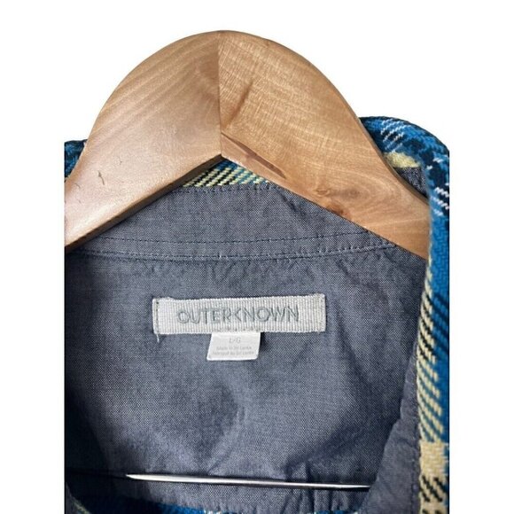 Women's Outerknown Cloud Weave Button Blanket Shirt Blue Shacket L - Picture 3 of 7